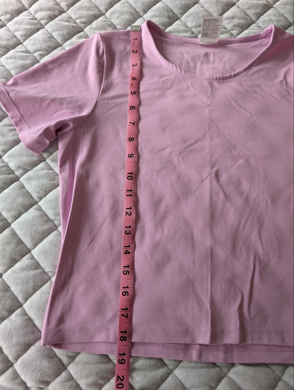 LIKE NEW All In Motion Everyday Soft Cropped Short Sleeve Shirt, Pink, Large - Picture 5 of 6
